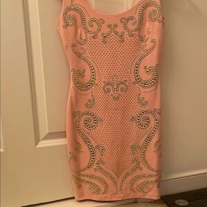 Pink Embellished Bebe Dress